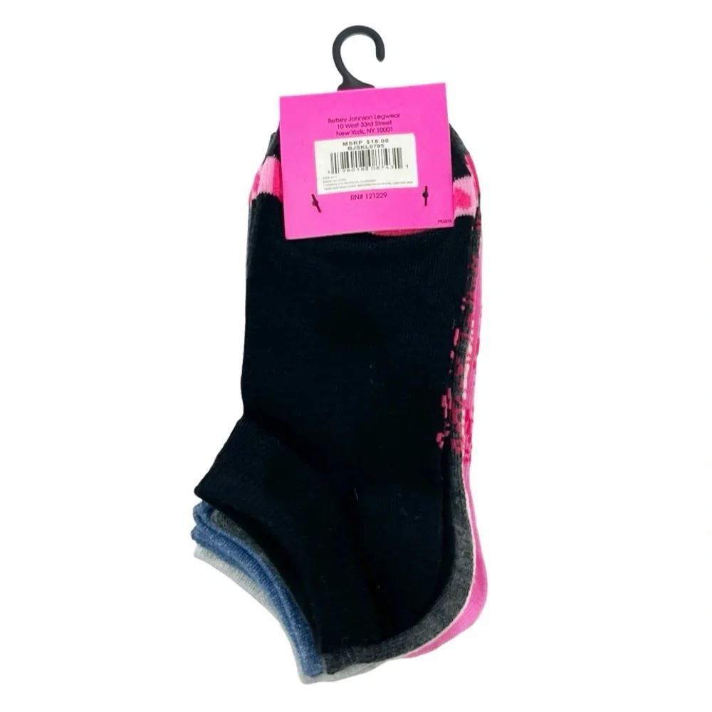 Betsy Johnson 6 Pairs Low Cuts Socks NIB